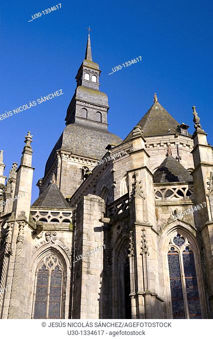 Saint-Sauveur church, in the old town of Dinan, in Cotes d'Armor department, Brittany  France