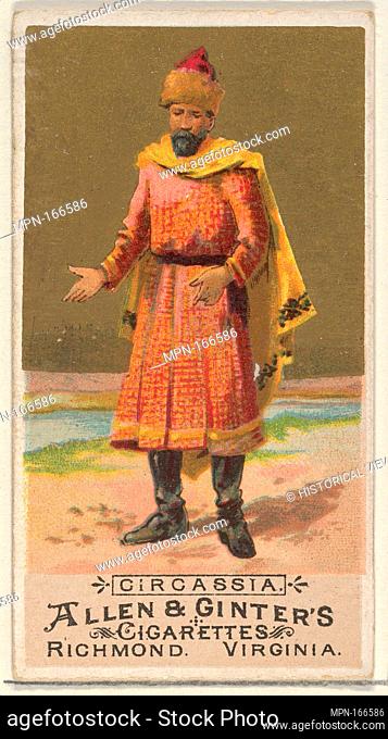 Circassia, from the Natives in Costume series (N16) for Allen & Ginter Cigarettes Brands. Publisher: Allen & Ginter (American, Richmond