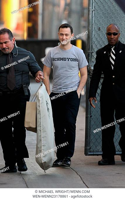 Joseph Gordon Levitt seen arriving at the ABC studios for Jimmy Kimmel Live Featuring: Joseph Gordon-Levitt Where: Los Angeles, California