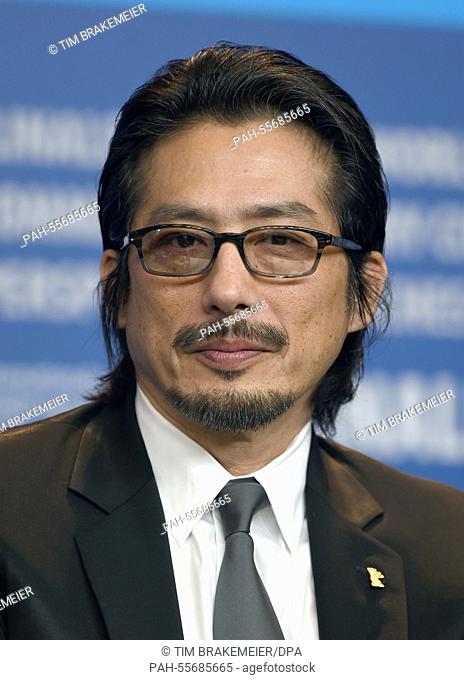 Actor Hiroyuki Sanada (Japan) during a press conference for 'Mr. Holmes' at the 65th International Film Festival in Berlin,  Germany, 08 February 2015