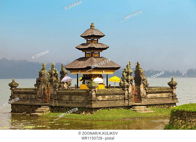 temple Ulun Danu on lake Beratan, Bali, Indonesia