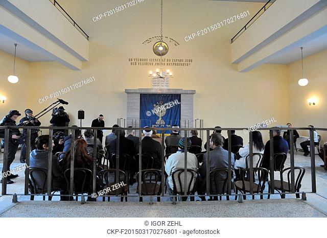A new parochet, or a curtain to cover the Torah ark, was officially presented to the Brno Jewish community in the local synagogue (pictured interior) that has...