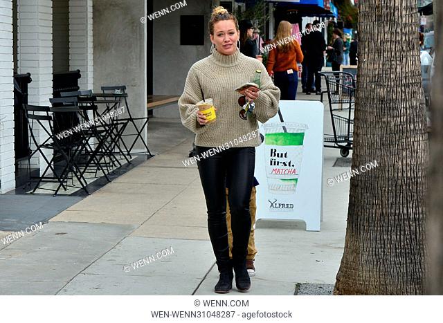 Hilary Duff visits a cafe with her son Luca Featuring: Hilary Duff Where: Los Angeles, California, United States When: 21 Feb 2017 Credit: WENN.com