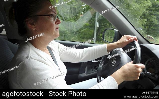 Female driver. Sweden