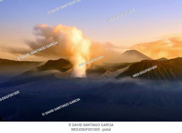 Indonesia, Java, Volcanos Bromo, Batok and Semeru