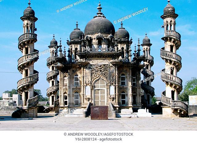 Mahabat Makbara mausoleum mosque with minaret Junagadh Gujarat India
