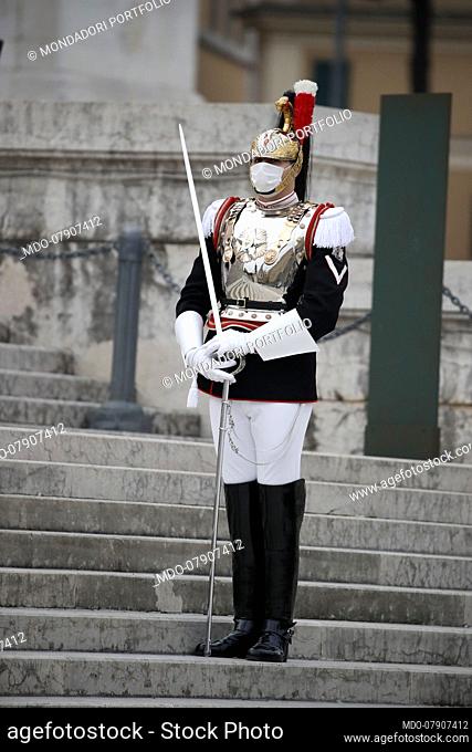 Cuirassiers Cuirassiers attends to National Unity and Armed Forces Day celebrations. Piazza Venezia, Altar of the Fatherland