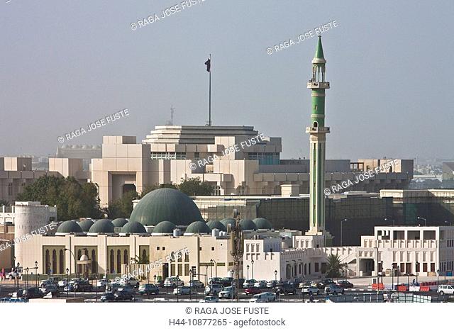 Qatar, Doha, mosque, religion, office building, block, traveling, place of interest, landmark