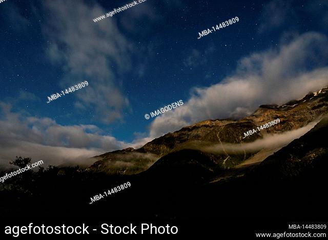 Photographing the night sky above Mount Cook National Park, South Island of New Zealand