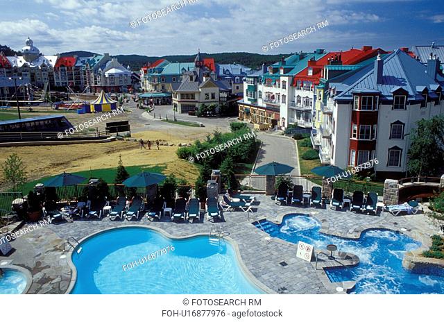 Canada, Quebec, Laurentians, Mount Tremblant, Tremblant Resort Village in the Laurentian Mountains