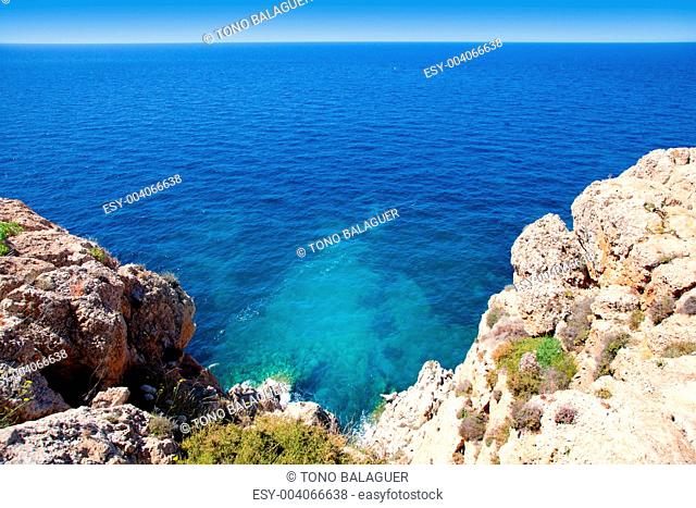 Balearic Mediterranean sea high view from Barbaria