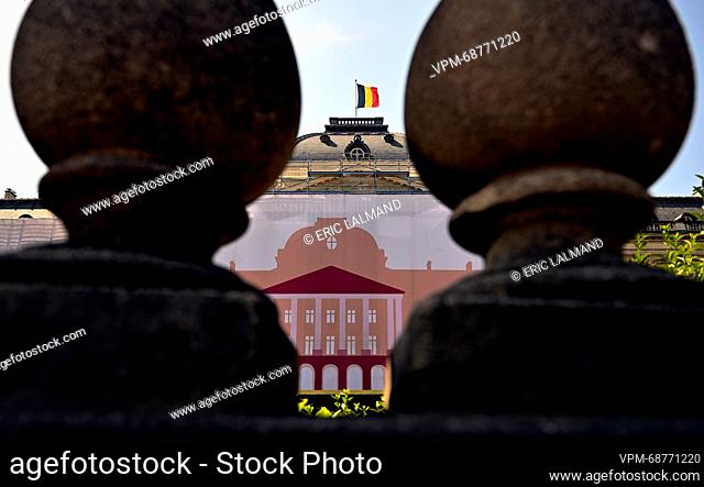 Illustration picture shows the renovation works at the Royal Palace in Brussels, Tuesday 13 June 2023. The renovation works of the Royal Palace consist of...