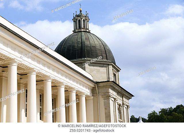 Detail. Cathedral Basilica of St Stanislaus and St Ladislaus of Vilnius is the main Roman Catholic Cathedral of Lithuania