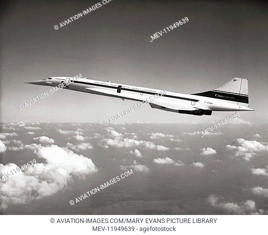 Pre-Production Concorde 01 on a Test-Flight over Cloud over South-West England