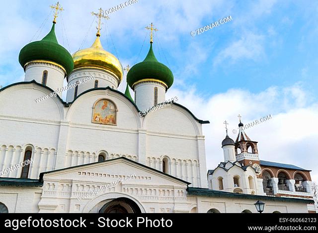 Transfiguration Cathedral in St. Euthymius monastery in Suzdal was built in the 16th century. Golden Ring of Russia Travel