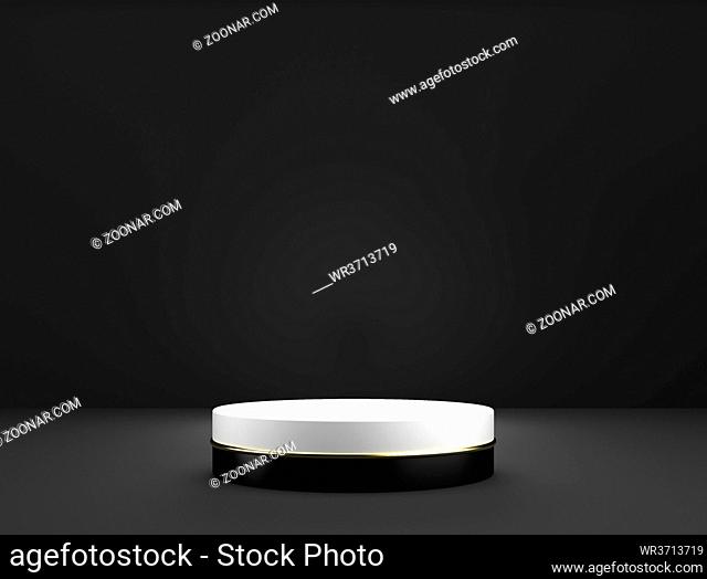 abstract template as presentation stage in front of background - 3D Illustration