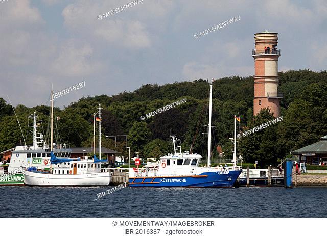 Old lighthouse and harbour, Baltic Sea spa resort of Travemuende, Bay of Luebeck, Schleswig-Holstein, Germany, Europe, PublicGround