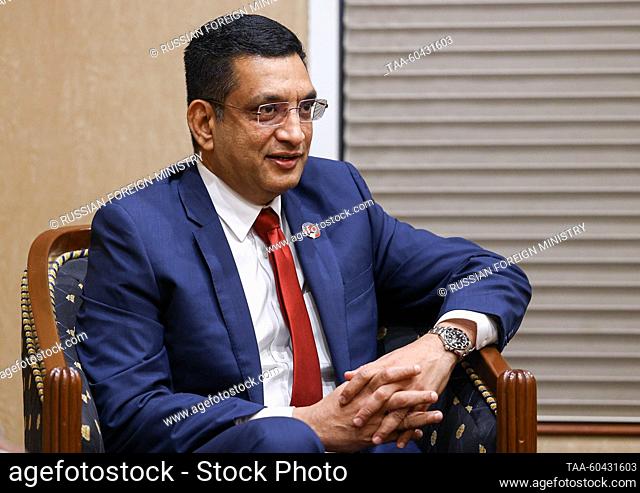 INDONESIA, JAKARTA - JULY 13, 2023: Sri Lanka's Minister of External Affairs Ali Sabry looks on during a meeting with his Russian counterpart Sergei Lavrov at...