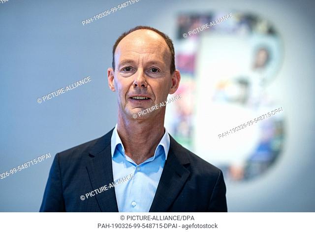 26 March 2019, Berlin: Thomas Rabe, Chairman of the Bertelsmann SE & Co. KGaA in the Bertelsmann representative office. The Bertelsmann Group includes the...