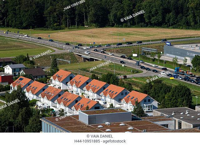 Aargau, single-family, dwelling, home, house, single-family dwellings, Lenzburg, middle land, Switzerland, Europe, turn
