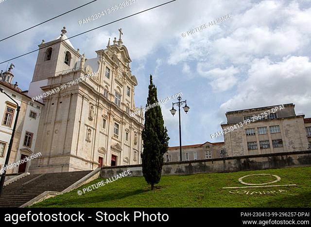PRODUCTION - 31 March 2023, Portugal, Coimbra: The new Cathedral of Coimbra (l), ""Se Nova de Santissimo Nome de Jesus"". Photo: Viola Lopes/dpa