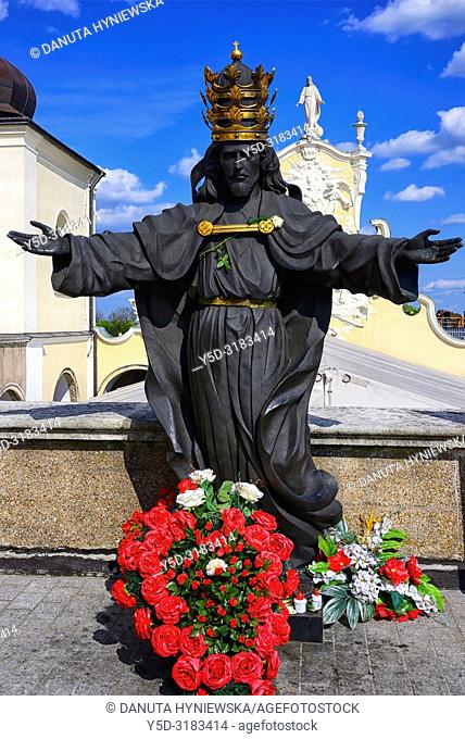 Black Statue of Christ the King, Most famous Polish pilgrimage site - Jasna Gora, sanctuary of Our Lady of Czestochowa -Queen of Poland and the Pauline...