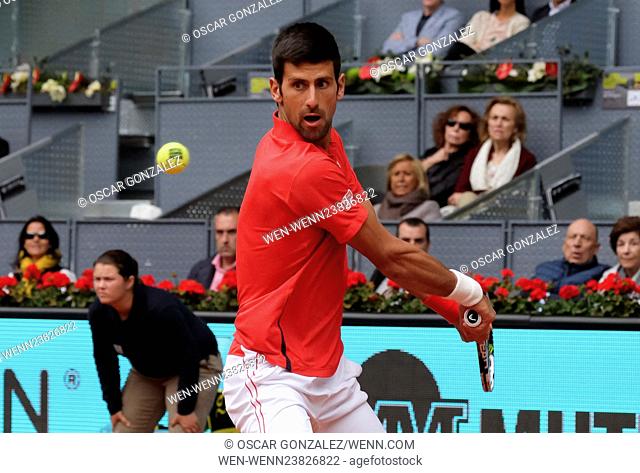 Mutua Madrid Open - Day 6 - Novak Djokovic vs. Roberto Bautista Agut Featuring: Novak Djokovic Where: Madrid, Spain When: 05 May 2016 Credit: Oscar...