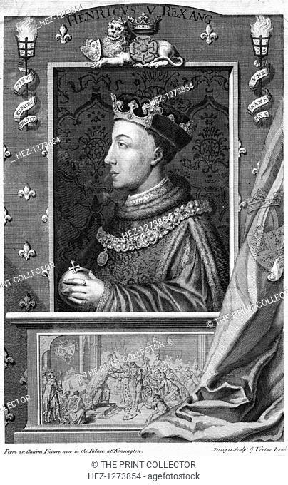 Henry V, King of England. The son of Henry IV, Henry (1387-1422) became king in 1413. He is popularly regarded as one of England's greatest kings