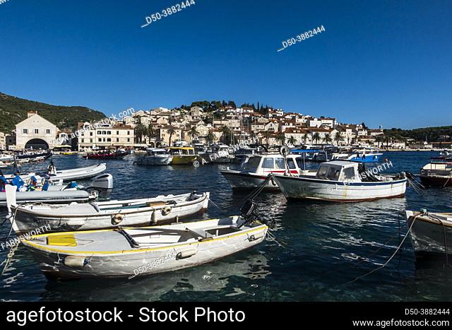 Hvar, Croatia Boats in the Hvar harbour