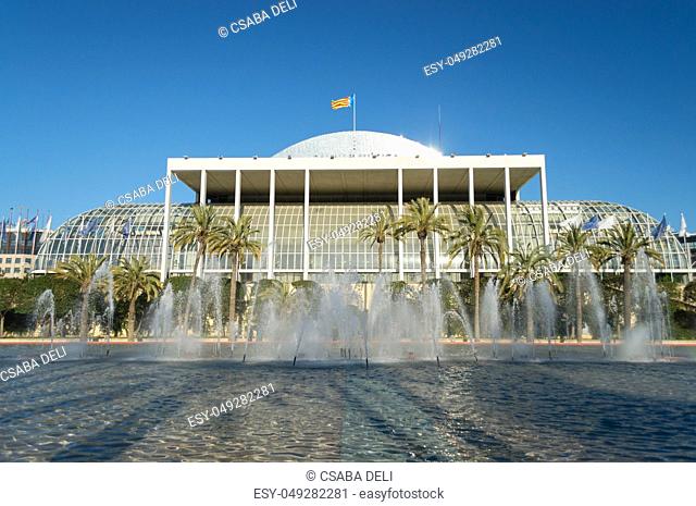 Valencia Palace of Music, concert hall in the Turia Gardens, Valencia, Spain