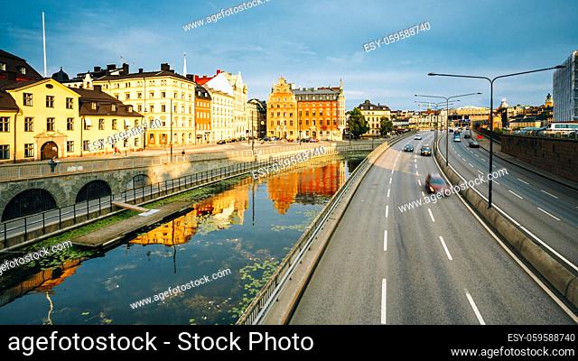 Embankment In Stockholm At Summer Sunny Day, Sweden