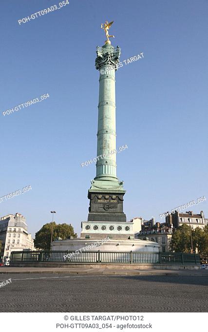 tourism, France, 4th arrondissement of paris, place de la bastille, july column, genius of the bastille Photo Gilles Targat