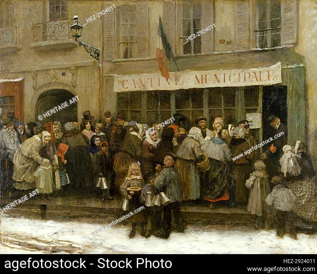 City canteen during the siege of Paris (1870-1871), c1870. Creator: Henri Pille