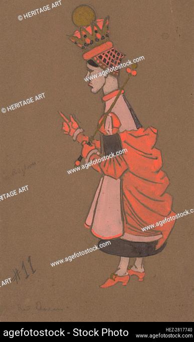 Red Queen (costume design for Alice-in-Wonderland) 1915). Creator: William Penhallow Henderson