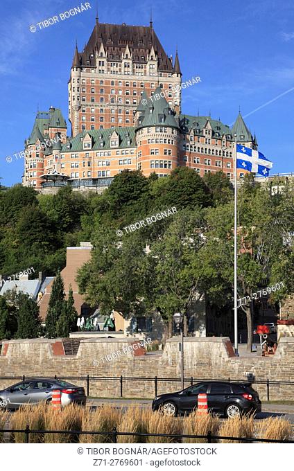 Canada, Quebec City, lower town, Chateau Frontenac, skyline,