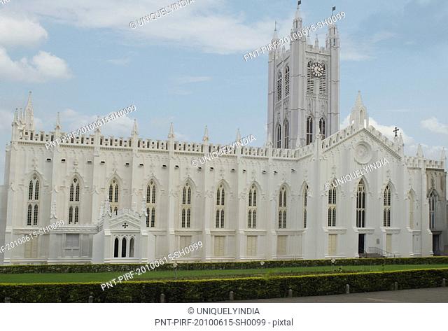 Facade of a cathedral, St. Paul's Cathedral, Kolkata, West Bengal, India