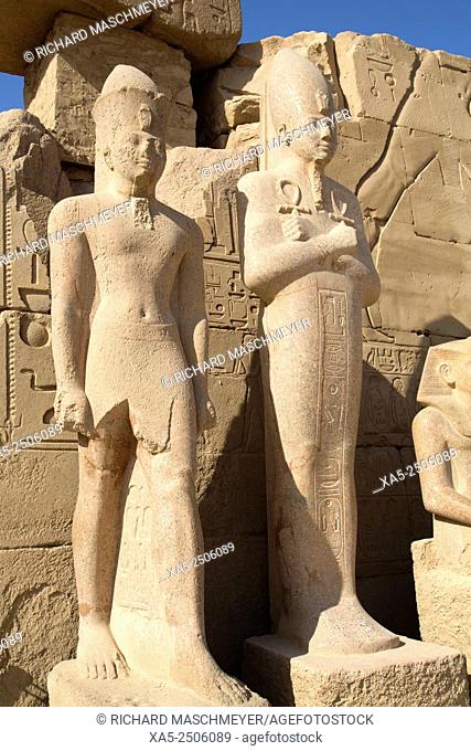 Colossal Statues, Precinct of Amun-Re, Karnak Temple, Luxor, Egypt