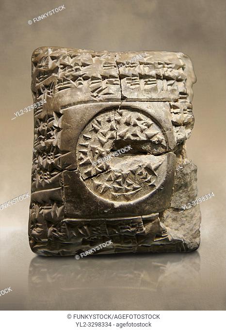 Hittite cuneiform clay tablet. A Property donation deed - Hattusa (Bogazkoy), 1700 BC to 1500BC - Museum of Anatolian Civilisations, Ankara, Turkey