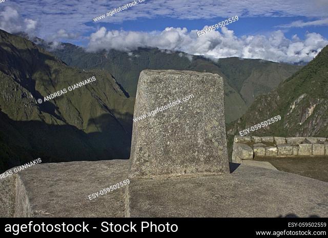 Altar, Intihuatana Urubamba, Machu Picchu, Peru, South America