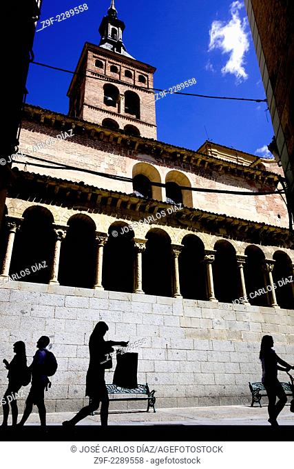 St. Martin Church and Royal Street, Segovia, Spain