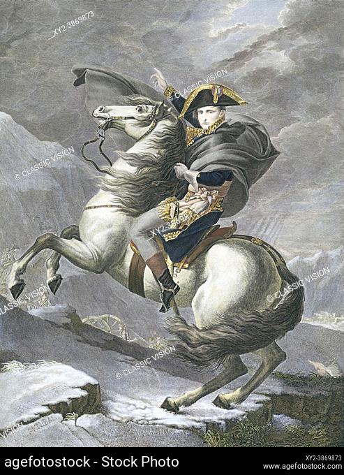 Napoleon crosses the Alps at the St. Bernard Pass. Napoleon Bonaparte, 1769 â. “ 1821. French statesman and military leader. Emperor of the French
