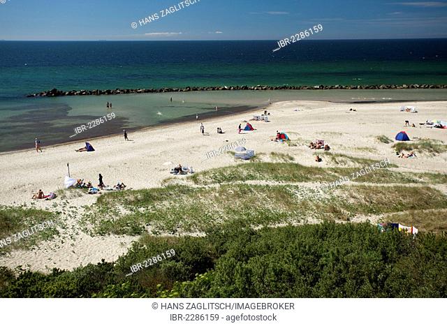 Coastal cliffs of Hohes Ufer with a beach between Wustrow and Ahrenshoop, Fischland, Mecklenburg-Western Pomerania, Germany, Europe