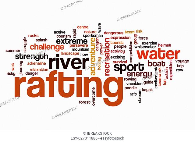 Rafting word cloud concept