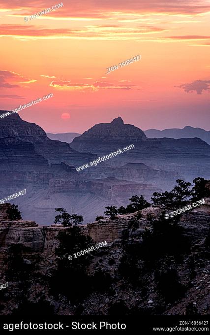 A beautiful sunrise at the Grand Canyon, Arizona, USA