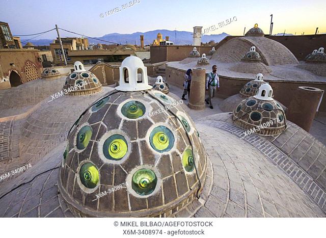 Roof domes. Sultan Amir Ahmad Bathhouse. Kashan. Iran, Asia