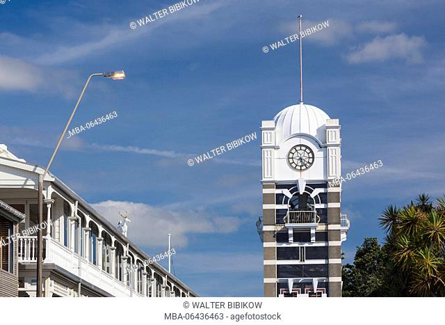New Zealand, North Island, New Plymouth, clock tower
