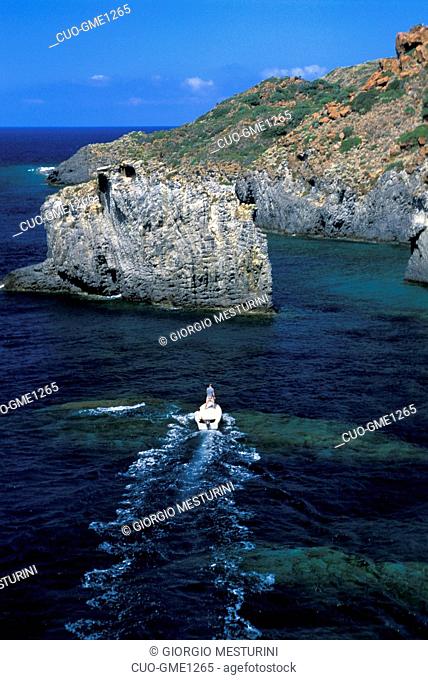 Punta Milazzese, Panarea island, Aeolian Islands, Sicily, Italy