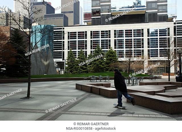 Skateboarding in the city of Toronto