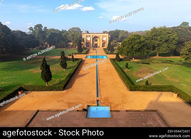 Humayun's Tomb main gate view, New Delhi, India