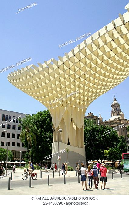 Sevilla Spain  Parasol Metrosol structure in the Plaza de la Encarnación in Seville